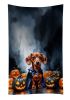 Red Dachshund Puppy Halloween Kitchen Towel Dish Cloths Guest Hand Towel Decorative Bathroom Towel for Face,Tea, Dishcloth, Kitchen and Bath