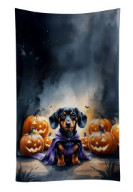 Dachshund Puppy Halloween Kitchen Towel Dish Cloths Guest Hand Towel Decorative Bathroom Towel for Face,Tea, Dishcloth, Kitchen and Bath