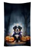 Bernese Mountain Dog Puppy Halloween Kitchen Towel Dish Cloths Guest Hand Towel Decorative Bathroom Towel for Face,Tea, Dishcloth, Kitchen and Bath