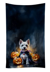 Westie Spaniel Puppy Halloween Kitchen Towel Dish Cloths Guest Hand Towel Decorative Bathroom Towel for Face,Tea, Dishcloth, Kitchen and Bath