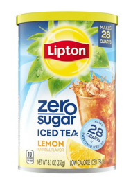 Lipton Zero Sugar Iced Tea Mix Black Tea , Lemon, Caffeinated, 28 Quarts