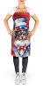Papillon Patriotic American Apron Cooking Kitchen Server Baking Crafts Gardening for Adult Women Men, Unisex, Large, Multicolor