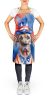 Great Dane Patriotic American Apron Cooking Kitchen Server Baking Crafts Gardening for Adult Women Men, Unisex, Large, Multicolor