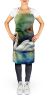 Swan Apron Cooking Kitchen Server Baking Crafts Gardening for Adult Women Men, Unisex, Large, Multicolor