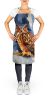 Eurasian Eagle Owl Apron Cooking Kitchen Server Baking Crafts Gardening for Adult Women Men, Unisex, Large, Multicolor