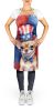 Chihuahua Patriotic American Apron Cooking Kitchen Server Baking Crafts Gardening for Adult Women Men, Unisex, Large, Multicolor