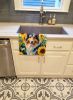Collie in Sunflowers Kitchen Towel Dish Cloths Guest Hand Towel Decorative Bathroom Towel for Face,Tea, Dishcloth, Kitchen and Bath