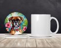 Boxer Luau Large Sandstone Coasters Pack of 4 Absorbent Round Coasters Decor Gifts for Men or Women, 4 in, Multicolor