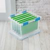 4 Pack 32 Quart Clear Plastic Storage Container with Gasket Lid, Blue