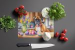 NEW Decorating Easter Boxer Glass Cutting Board Decorative Tempered Glass Kitchen Cutting and Serving Board Large Size Chopping Board