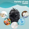 Pack of 200 Regular Duty Trash Bags, Black 36 x 58. High Density Opaque Trash Bags 36x58. Thickness 0.7 Mil. 55 Gallon Garbage Bin Liners for Office