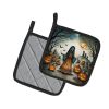 La Llorona Skeleton Spooky Halloween Pair of Pot Holders Kitchen Heat Resistant Pot Holders Sets Oven Hot Pads for Cooking Baking BBQ, 7 1/2 x 7 1/2