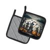 Witches Spooky Halloween Pair of Pot Holders Kitchen Heat Resistant Pot Holders Sets Oven Hot Pads for Cooking Baking BBQ, 7 1/2 x 7 1/2