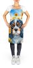 Cavalier Spaniel in Sunflowers Apron Cooking Kitchen Server Baking Crafts Gardening for Adult Women Men, Unisex, Large, Multicolor