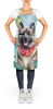 Norwegian Elkhound Luau Apron Cooking Kitchen Server Baking Crafts Gardening for Adult Women Men, Unisex, Large, Multicolor
