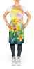 Daffodils in Watercolor Apron Cooking Kitchen Server Baking Crafts Gardening for Adult Women Men, Unisex, Large, Multicolor