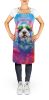 Old English Sheepdog Hippie Dawg Apron Cooking Kitchen Server Baking Crafts Gardening for Adult Women Men, Unisex, Large, Multicolor