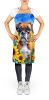 Boxer in Sunflowers Apron Cooking Kitchen Server Baking Crafts Gardening for Adult Women Men, Unisex, Large, Multicolor