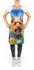 Australian Terrier in Sunflowers Apron Cooking Kitchen Server Baking Crafts Gardening for Adult Women Men, Unisex, Large, Multicolor