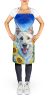 White German Shepherd in Sunflowers Apron Cooking Kitchen Server Baking Crafts Gardening for Adult Women Men, Unisex, Large, Multicolor
