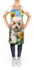 Maltipoo in Sunflowers Apron Cooking Kitchen Server Baking Crafts Gardening for Adult Women Men, Unisex, Large, Multicolor