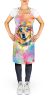 Yellow Labrador Hippie Dawg Apron Cooking Kitchen Server Baking Crafts Gardening for Adult Women Men, Unisex, Large, Multicolor