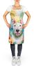 NEW English Bull Terrier Luau Apron Cooking Kitchen Server Baking Crafts Gardening for Adult Women Men, Unisex, Large, Multicolor
