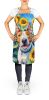 NEW English Bull Terrier in Sunflowers Apron Cooking Kitchen Server Baking Crafts Gardening for Adult Women Men, Unisex, Large, Multicolor