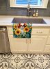 Japanese Chin in Sunflowers Kitchen Towel Dish Cloths Guest Hand Towel Decorative Bathroom Towel for Face,Tea, Dishcloth, Kitchen and Bath