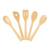 5pk Bamboo Spoons for Cooking, Kitchen Essential Tools Set