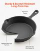 3 Piece Cast Iron Skillet Frying Pan Set 6 8 10 in Handle Pre-Seasoned Black