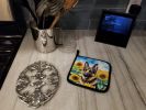 German Shepherd in Sunflowers Pair of Pot Holders Kitchen Heat Resistant Pot Holders Sets Oven Hot Pads for Cooking Baking BBQ, 7 1/2 x 7 1/2