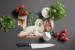 NEW Great Pyrenees Cozy Christmas Glass Cutting Board Decorative Tempered Glass Kitchen Cutting and Serving Board Large Size Chopping Board