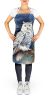 Snowy Owl Apron Cooking Kitchen Server Baking Crafts Gardening for Adult Women Men, Unisex, Large, Multicolor