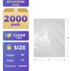 Pack of 2000 Clear Trash Bags 17 x 18. Thickness 6 Micron. High Density Polyethylene Garbage Can Liners 17x18. Tear Resistant Trash Liners for Offices