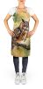 Long-Eared Owl Apron Cooking Kitchen Server Baking Crafts Gardening for Adult Women Men, Unisex, Large, Multicolor