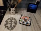 German Shepherd The Chef Pair of Pot Holders Kitchen Heat Resistant Pot Holders Sets Oven Hot Pads for Cooking Baking BBQ, 7 1/2 x 7 1/2