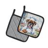 Boxer The Chef Pair of Pot Holders Kitchen Heat Resistant Pot Holders Sets Oven Hot Pads for Cooking Baking BBQ, 7 1/2 x 7 1/2