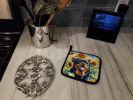 Rottweiler in Sunflowers Pair of Pot Holders Kitchen Heat Resistant Pot Holders Sets Oven Hot Pads for Cooking Baking BBQ, 7 1/2 x 7 1/2
