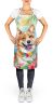 Corgi Luau Apron Cooking Kitchen Server Baking Crafts Gardening for Adult Women Men, Unisex, Large, Multicolor