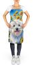 Coton de Tulear in Sunflowers Apron Cooking Kitchen Server Baking Crafts Gardening for Adult Women Men, Unisex, Large, Multicolor