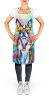Boston Terrier Hippie Dawg Apron Cooking Kitchen Server Baking Crafts Gardening for Adult Women Men, Unisex, Large, Multicolor