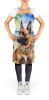 Belgian Malinois Luau Apron Cooking Kitchen Server Baking Crafts Gardening for Adult Women Men, Unisex, Large, Multicolor