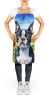 Boston Terrier in Sunflowers Apron Cooking Kitchen Server Baking Crafts Gardening for Adult Women Men, Unisex, Large, Multicolor