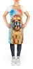 Cocker Spaniel Hippie Dawg Apron Cooking Kitchen Server Baking Crafts Gardening for Adult Women Men, Unisex, Large, Multicolor