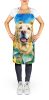 Labrador Retriever in Sunflowers Apron Cooking Kitchen Server Baking Crafts Gardening for Adult Women Men, Unisex, Large, Multicolor