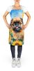 Brussels Griffon in Sunflowers Apron Cooking Kitchen Server Baking Crafts Gardening for Adult Women Men, Unisex, Large, Multicolor
