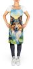Sheltie in Sunflowers Apron Cooking Kitchen Server Baking Crafts Gardening for Adult Women Men, Unisex, Large, Multicolor