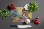 NEW Burrowing Owl Glass Cutting Board Decorative Tempered Glass Kitchen Cutting and Serving Board Large Size Chopping Board