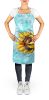 Yellow Sun Sunflowers Apron Cooking Kitchen Server Baking Crafts Gardening for Adult Women Men, Unisex, Large, Multicolor